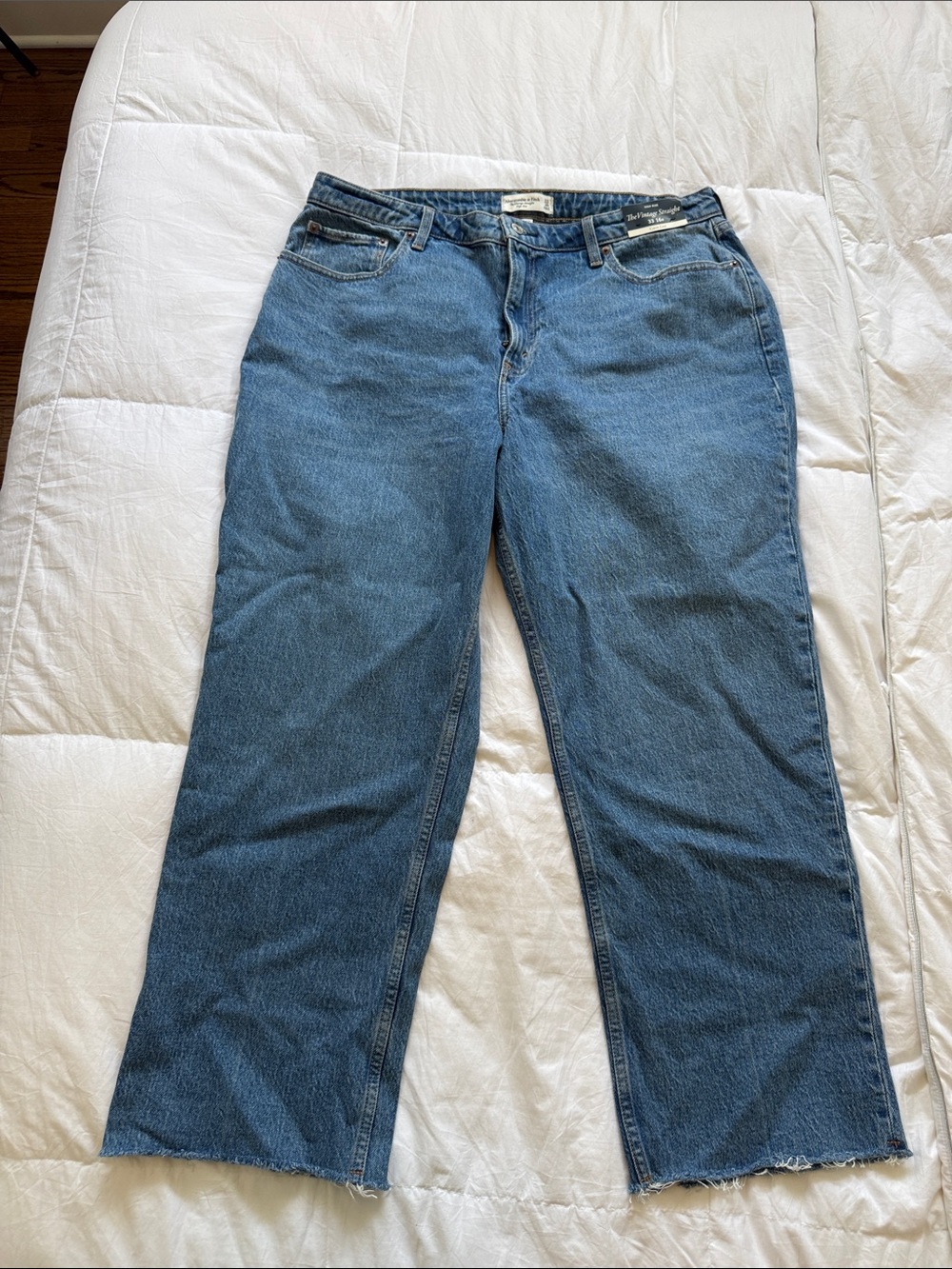 Abercrombie & Fitch Women’s Straight-Leg Jeans in Blue